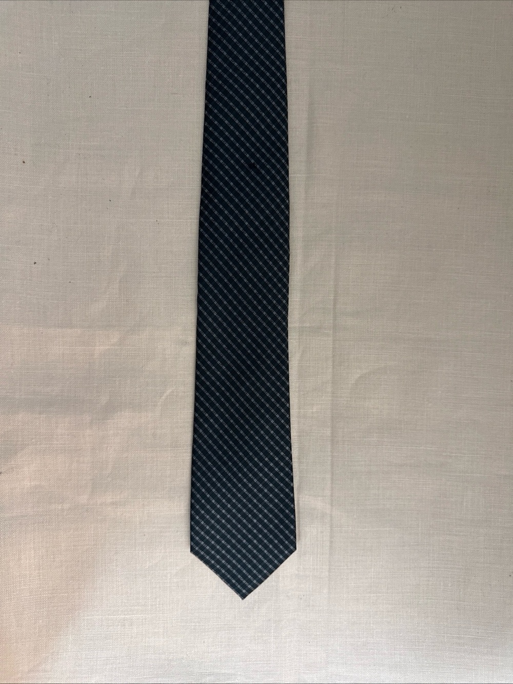 The Men's Store Bloomingdales Grid Black & Gray Tie